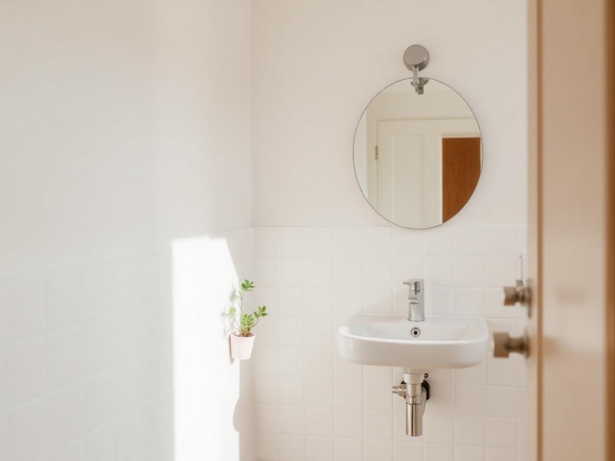 Een fris schoongemaakte badkamer in een Nederlandse woning