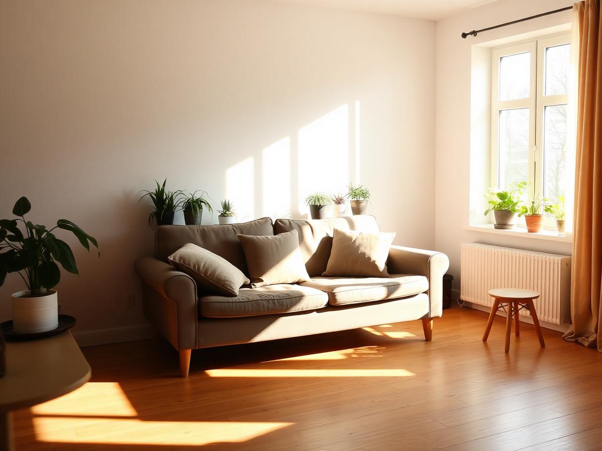 Voorbeeld: woonkamer in een verzorgde woning